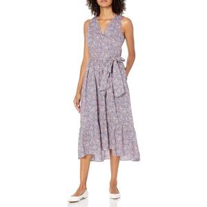 J.Crew Liberty Fabric Floral Kayoko Midi Dress Women 6 Multi K7809 Belted